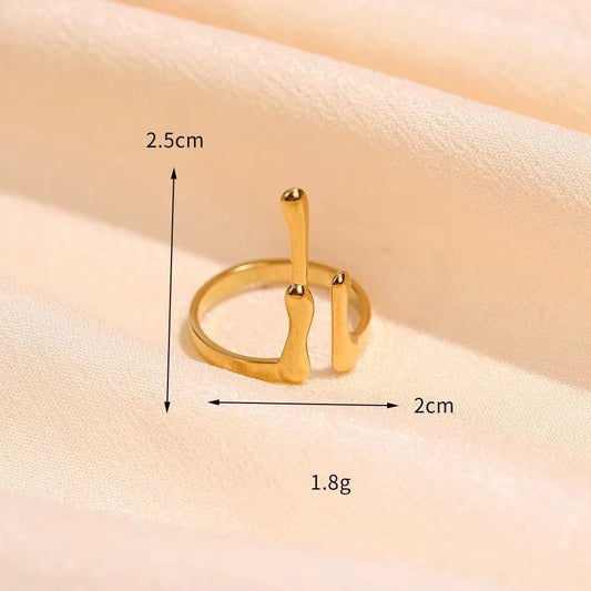 Virelle β Abstract Gold Sculpt Ring