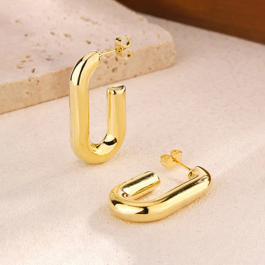 Luna β Geometrical Hoop Earrings