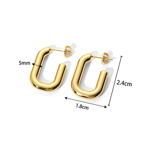 Luna – Geometrical Hoop Earrings