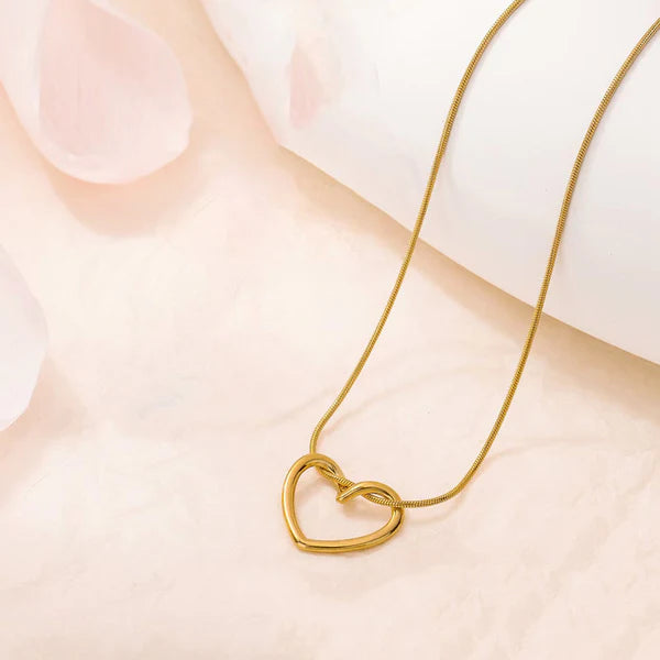 Solena – Golden Whisper Heart Pendant