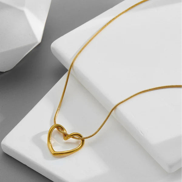 Solena – Golden Whisper Heart Pendant
