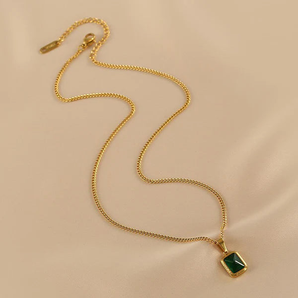 Emeralyn – Green Luxe Prism Pendant