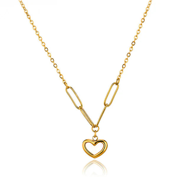 Liora – Golden Heart Drape Pendant