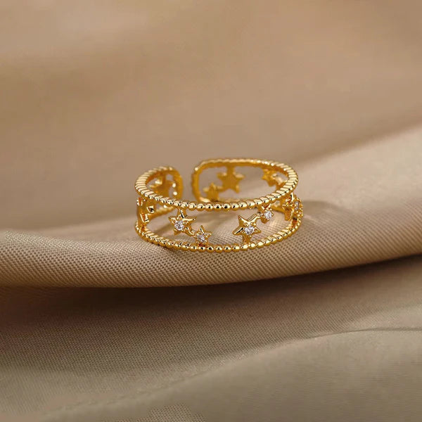 Celestia – Star Dusted Gold Adjustable Ring