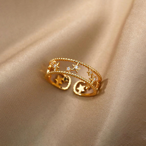 Celestia – Star Dusted Gold Adjustable Ring