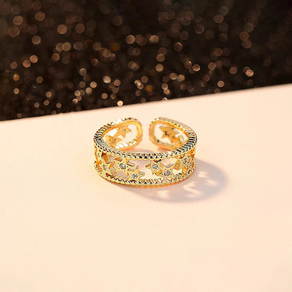 Celestia – Star Dusted Gold Adjustable Ring