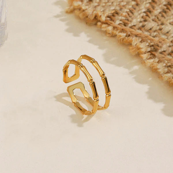 Nova – Bold Contemporary Gold Adjustable Ring