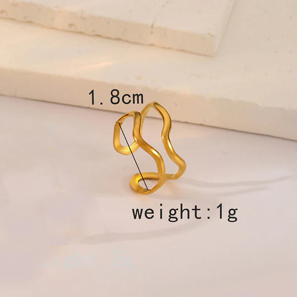 Aeris – Fluid Wave Adjustable Ring