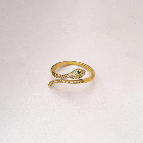 Serpina – Gold Snake Motif Ring