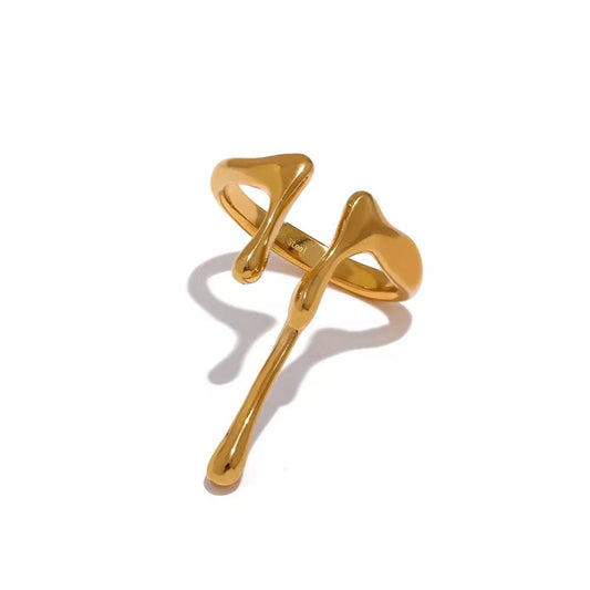 Virelle β Abstract Gold Sculpt Ring