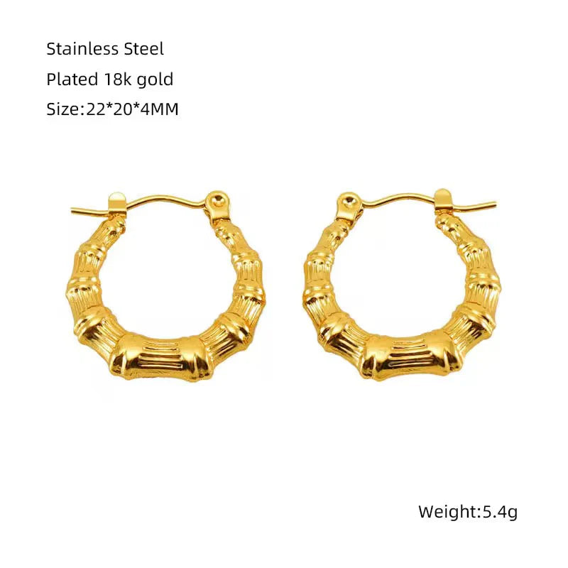 ZARAE – The Bamboo Bold Hoops