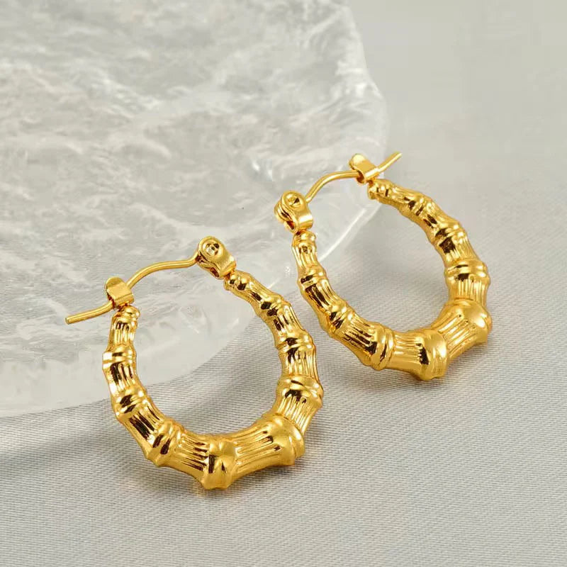 ZARAE – The Bamboo Bold Hoops