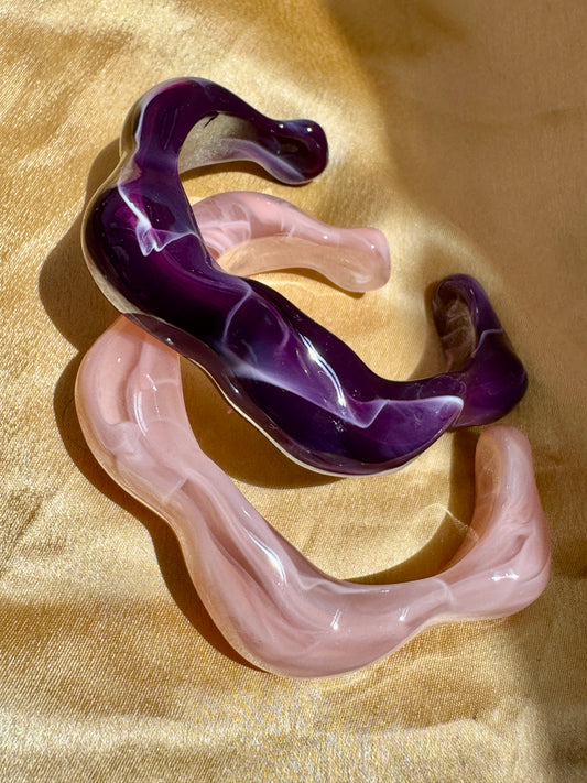 Amara & Selene – Sculpted Glass Cuffs