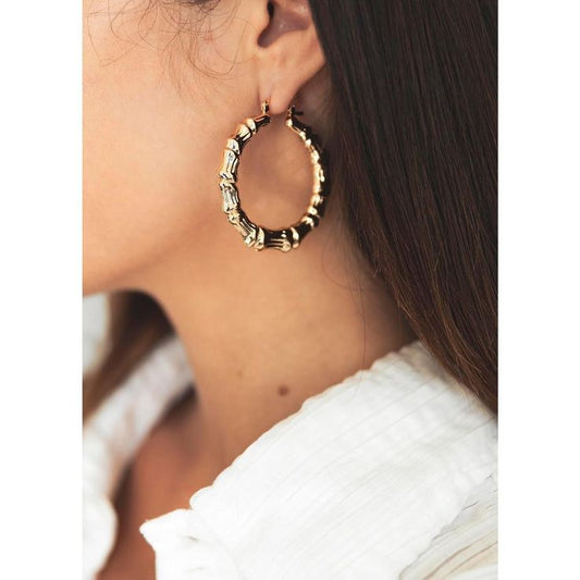 Zyra – Golden Bamboo Hoops