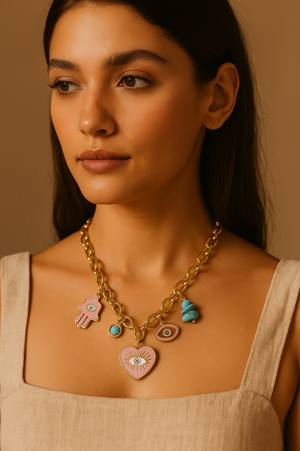 LUMINA – The Pink Evil Eye Protection Chain