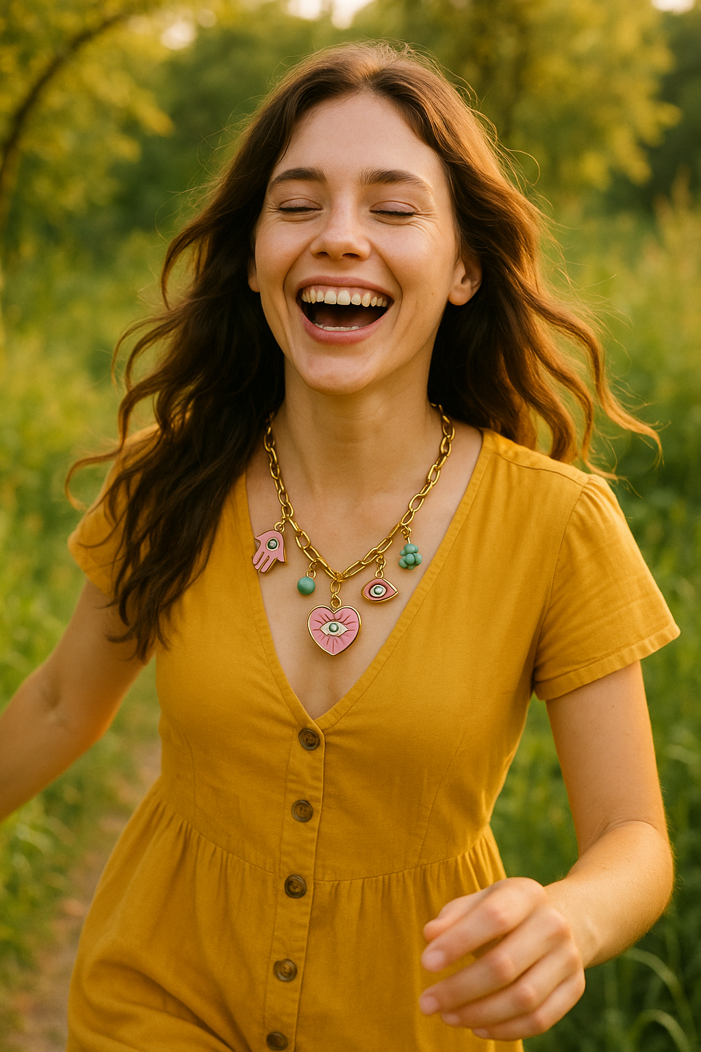 LUMINA – The Pink Evil Eye Protection Chain