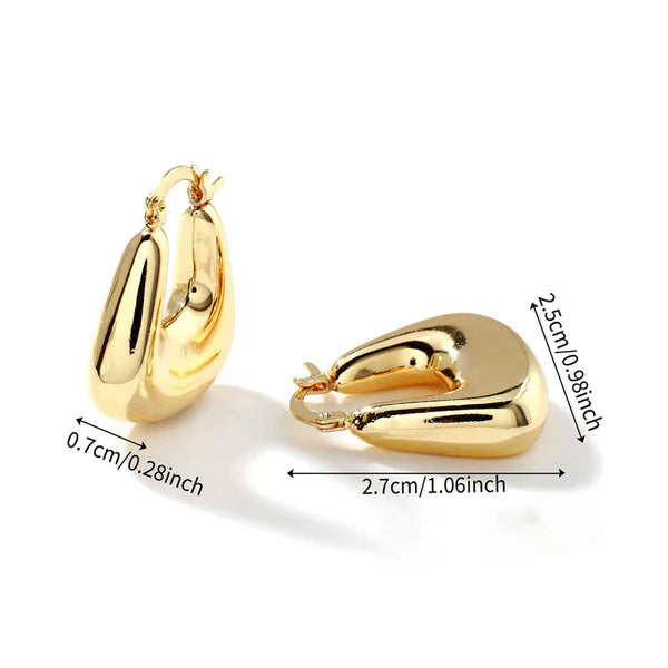 Lunaria – Bold Luxe Sculpted Hoop Earrings