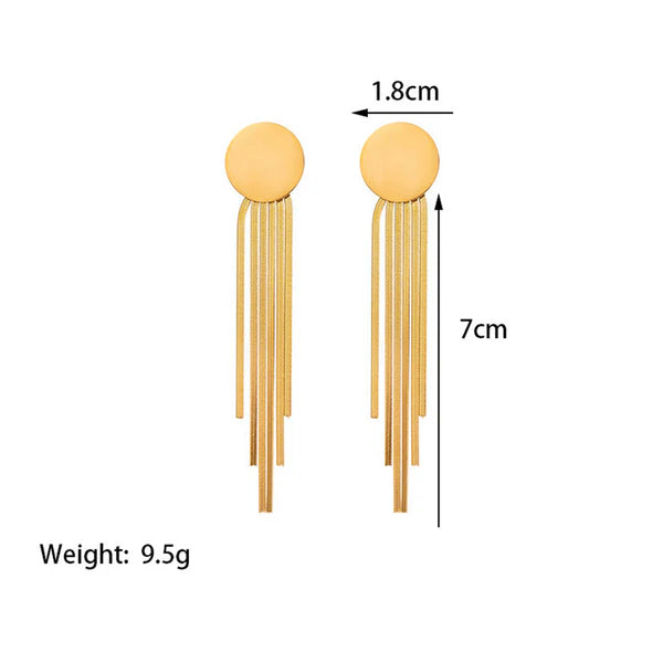Sierra – Bold Tassel Gold Earrings