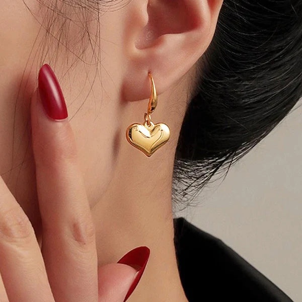 Heart Themed Drop Earrings