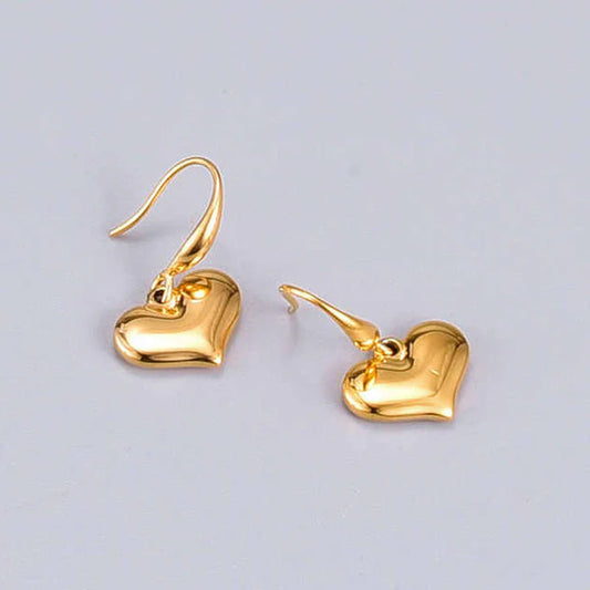 Heart Themed Drop Earrings