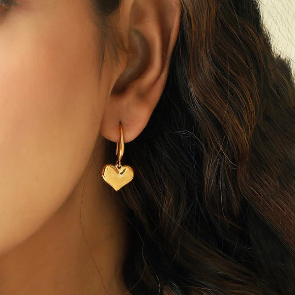 Heart Themed Drop Earrings
