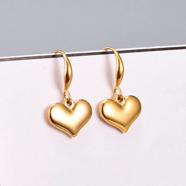 Heart Themed Drop Earrings