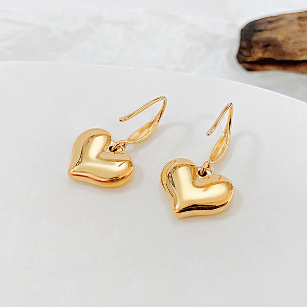 Heart Themed Drop Earrings