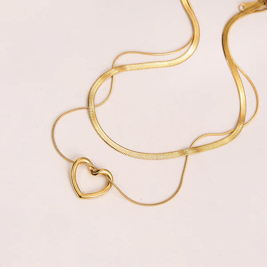 Heart Themed Layered Necklace