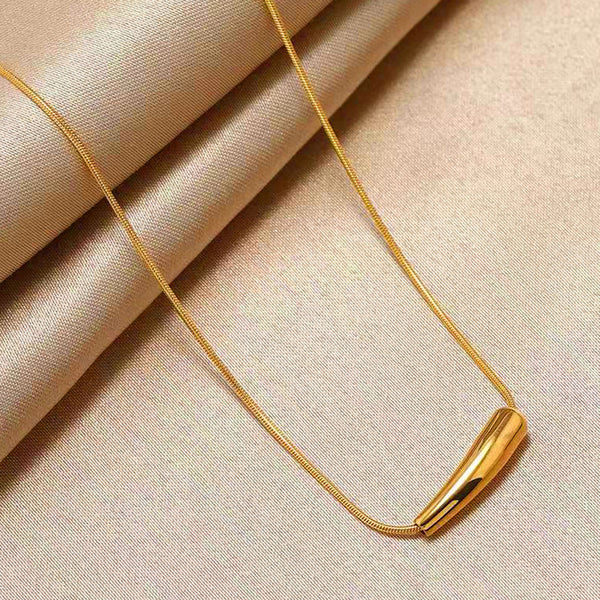 Averra – Sleek Gold Teardrop Necklace