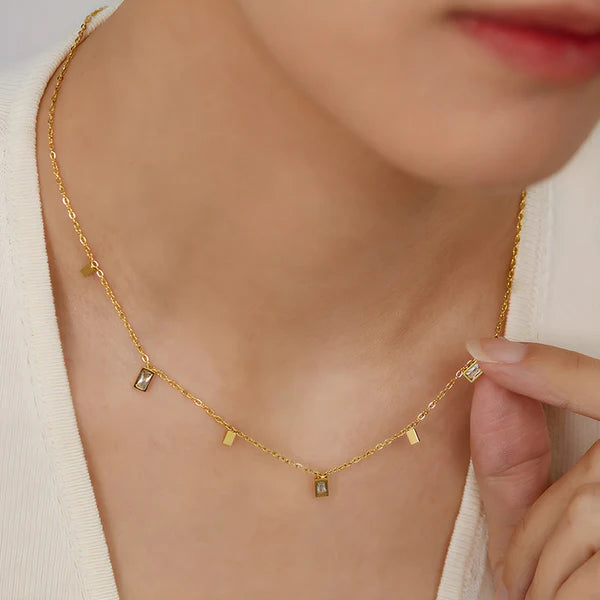Gold-Toned Geometric Necklace
