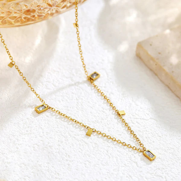 Gold-Toned Geometric Necklace