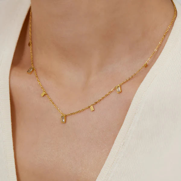 Gold-Toned Geometric Necklace