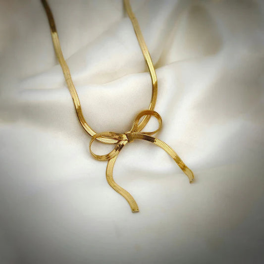 Infinity Bow Choker Necklace