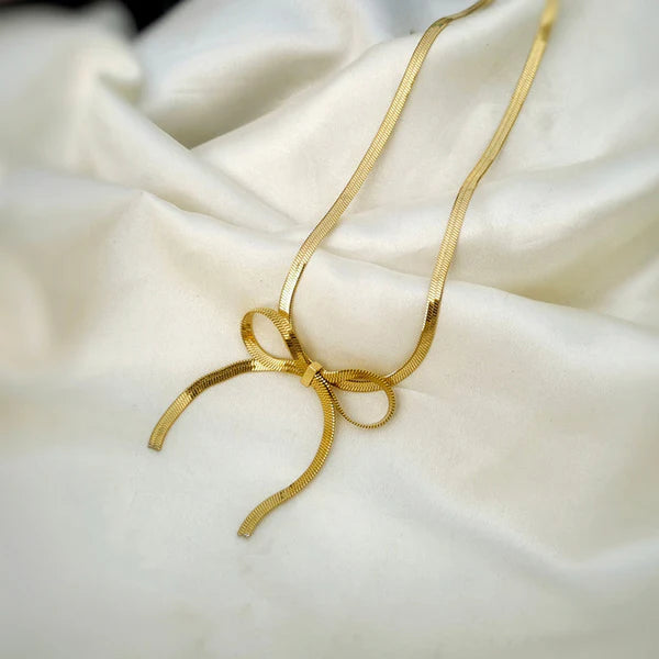 Infinity Bow Choker Necklace