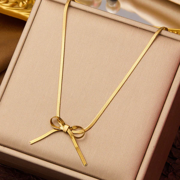 Infinity Bow Choker Necklace