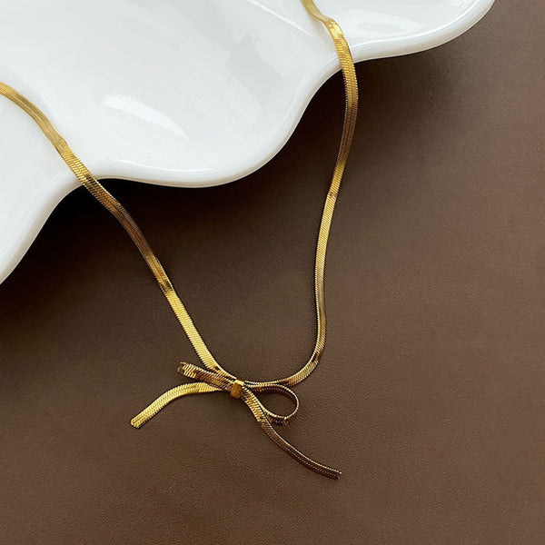 Infinity Bow Choker Necklace