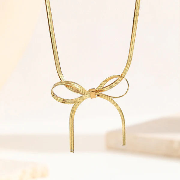 Infinity Bow Choker Necklace