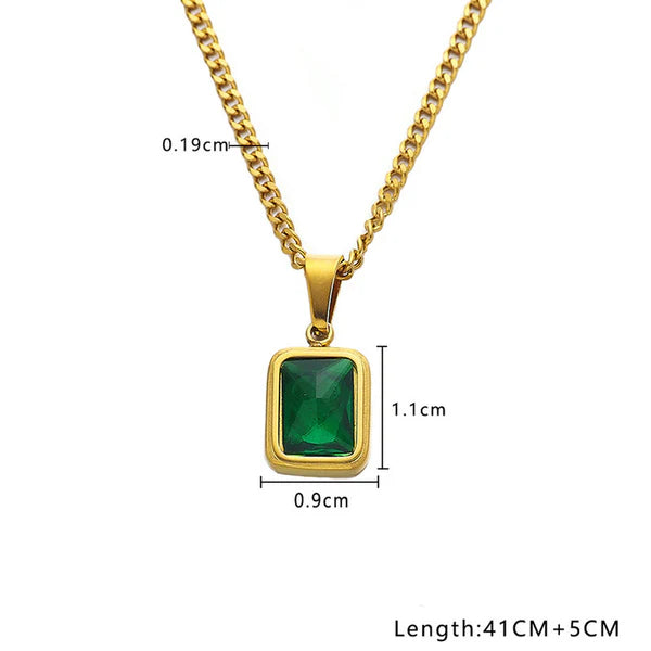 Emeralyn – Green Luxe Prism Pendant