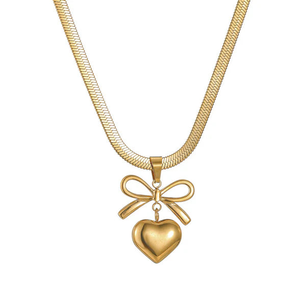 Bow Knot Heart Themed Pendant