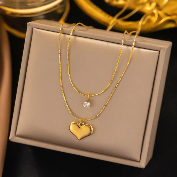 Heart Themed Layered Pendant