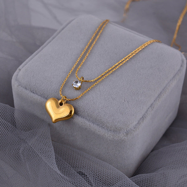 Heart Themed Layered Pendant