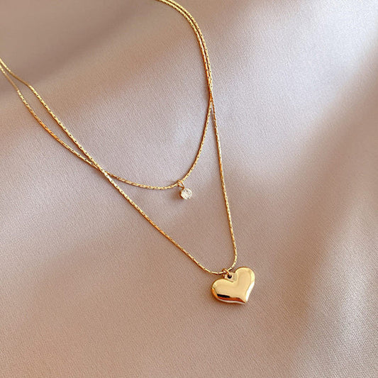 Heart Themed Layered Pendant