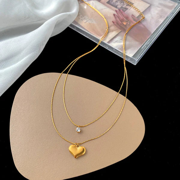 Heart Themed Layered Pendant