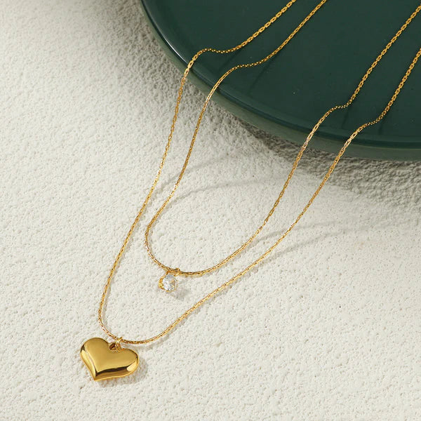 Heart Themed Layered Pendant