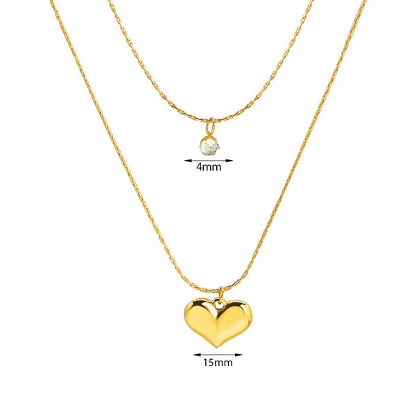 Heart Themed Layered Pendant