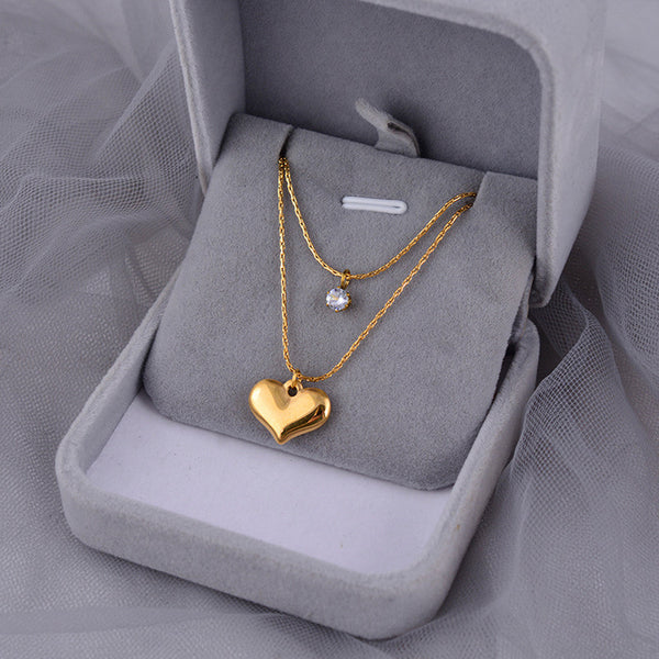 Heart Themed Layered Pendant