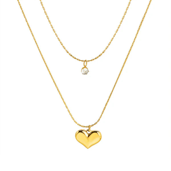 Heart Themed Layered Pendant