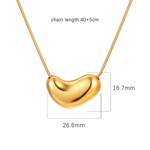 Solei – Sculpted Gold Bean Necklace