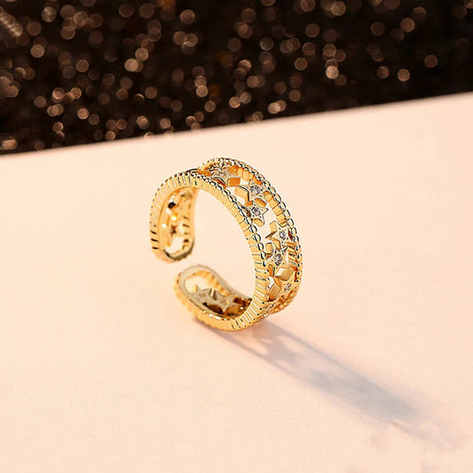 Celestia – Star Dusted Gold Adjustable Ring