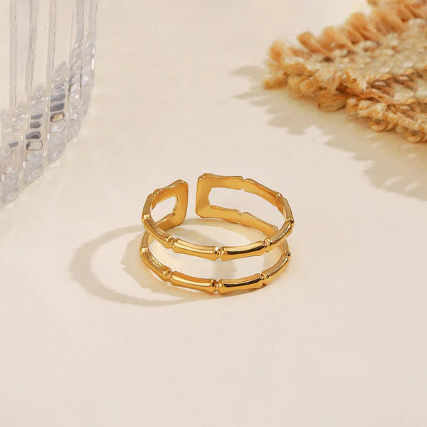 Nova – Bold Contemporary Gold Adjustable Ring